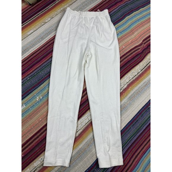 New St John Sport Luxury Track Suit Set Sweatpants Sweatshirt Jacket White Red M - Picture 13 of 16